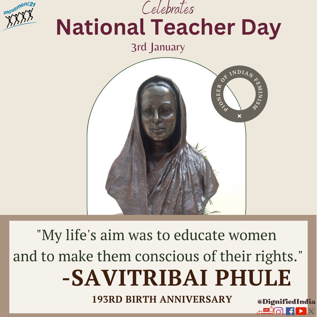 #NationalTeachersDay3Jan #SavitriBaiPhule