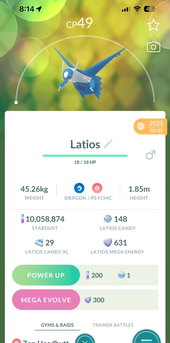 Nick5987's tweet photo. @oskar9point0 Lvl 1 Latios!! https://t.co/xylggCZmWc