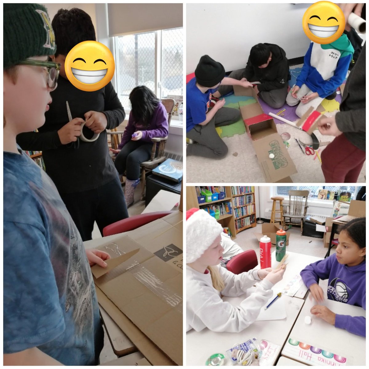 MmeSMacDonald's tweet image. 1/2 C&apos;est le jour de défi en carton. Demain nous jouerons nos jeux et les partagerons avez des autres classes. #cardboardchallenge #STEM @HRCE_FSL @HRCE_NS @ES_Skyhawks
