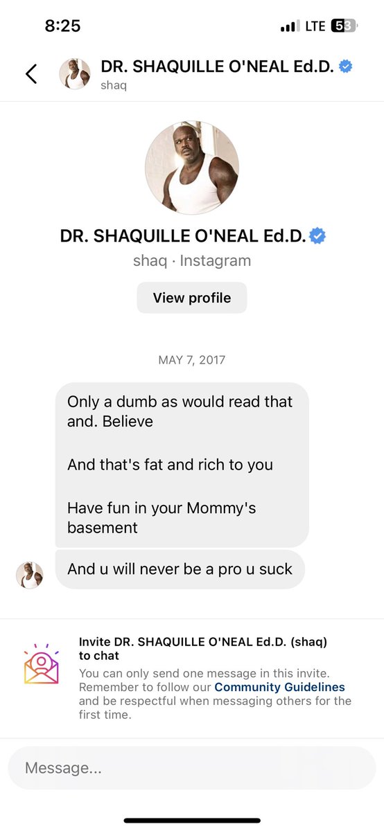 Thanks for the inspiration Shaq. Had big dreams as a little boy. 😓