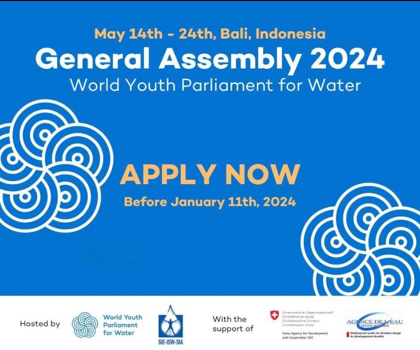 bharatpathak08's tweet photo. Do you have a passion and interest in water issues?
Are you between 18 and 35 years old?
Would you like to participate in the World Water Forum in Bali, Indonesia?

Then check this out! ➡️ https://t.co/i7KNS3yl6z
@UN_Water @cleanganganmcg @GangaVichar @uskids4water https://t.co/4FqK16i3ME