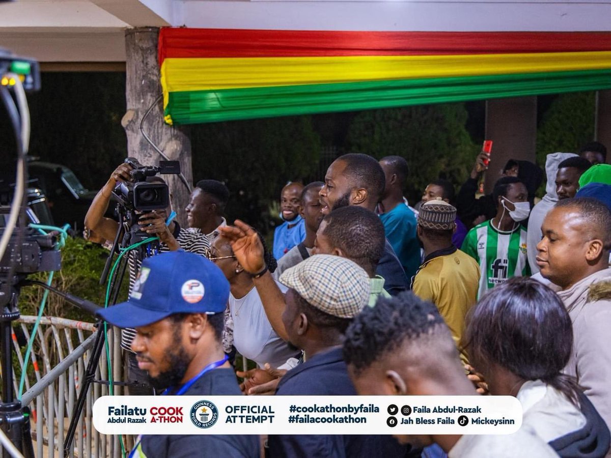 nascoghana's tweet photo. Day 2 update : 33 hours of cooking done π₯.
#CookathonByFaila
#FailaCookathon
#NASCOElectronics
#Electrolandgh
#HomelandGhana
#TamaleCookathon
#RecordBreakingJourney
#GhanaCooks https://t.co/oJz7I3RAQf