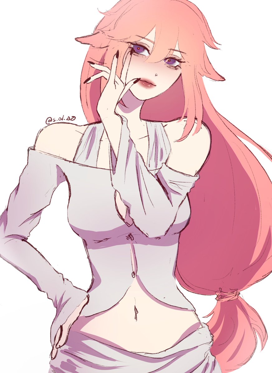s_ol_00's tweet photo. #GenshinImpact #yaemiko #fanart #原神 https://t.co/fCoHnQFRI2