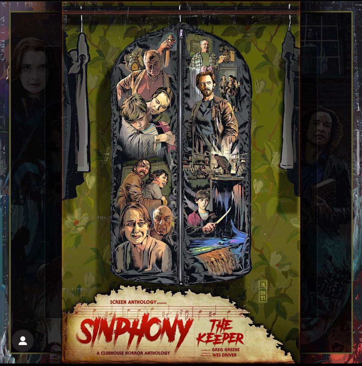 JasonRagosta's tweet photo. One of the cool things about working on #Sinphony was getting to illustrate posters for both the film and each of the individual segments #ScreamboxTuesdays https://t.co/k4WYp2syFM