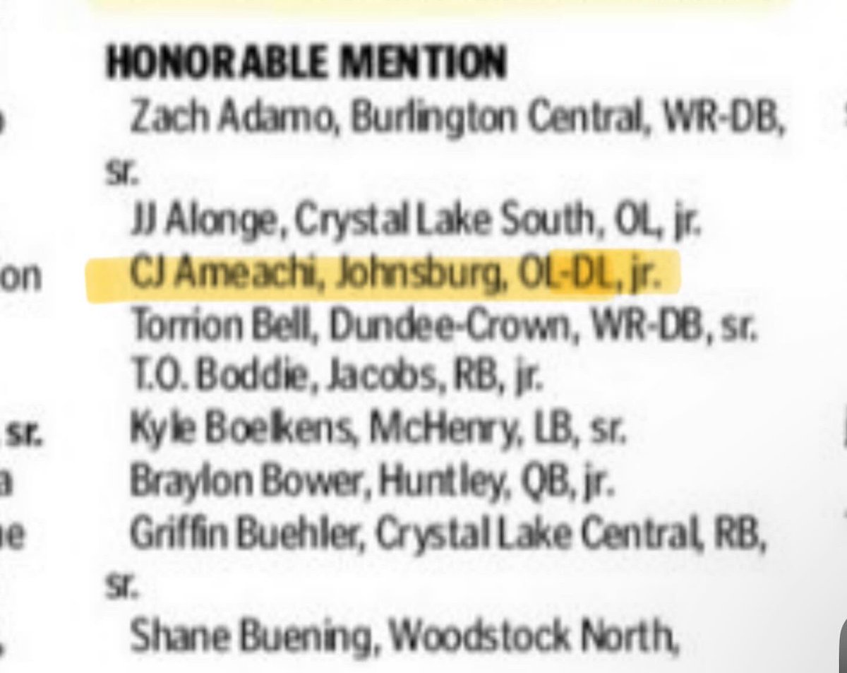 Blessed to receive First team All Conference Team MVP Honorable Mention for All Area @JHS_FB @GoJHS_Wrestling @matthewwelch87 @james_mutual @Coach_Lesniak