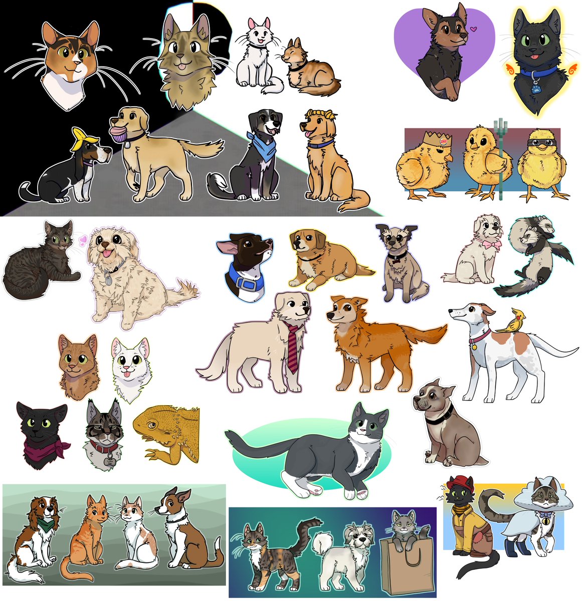 siberdood's tweet photo. I draw CJFS pets whenever I get bored, here's Billie and Sunshine to add to the doodle pile c: #chonnyjash https://t.co/fuPuLliXQj