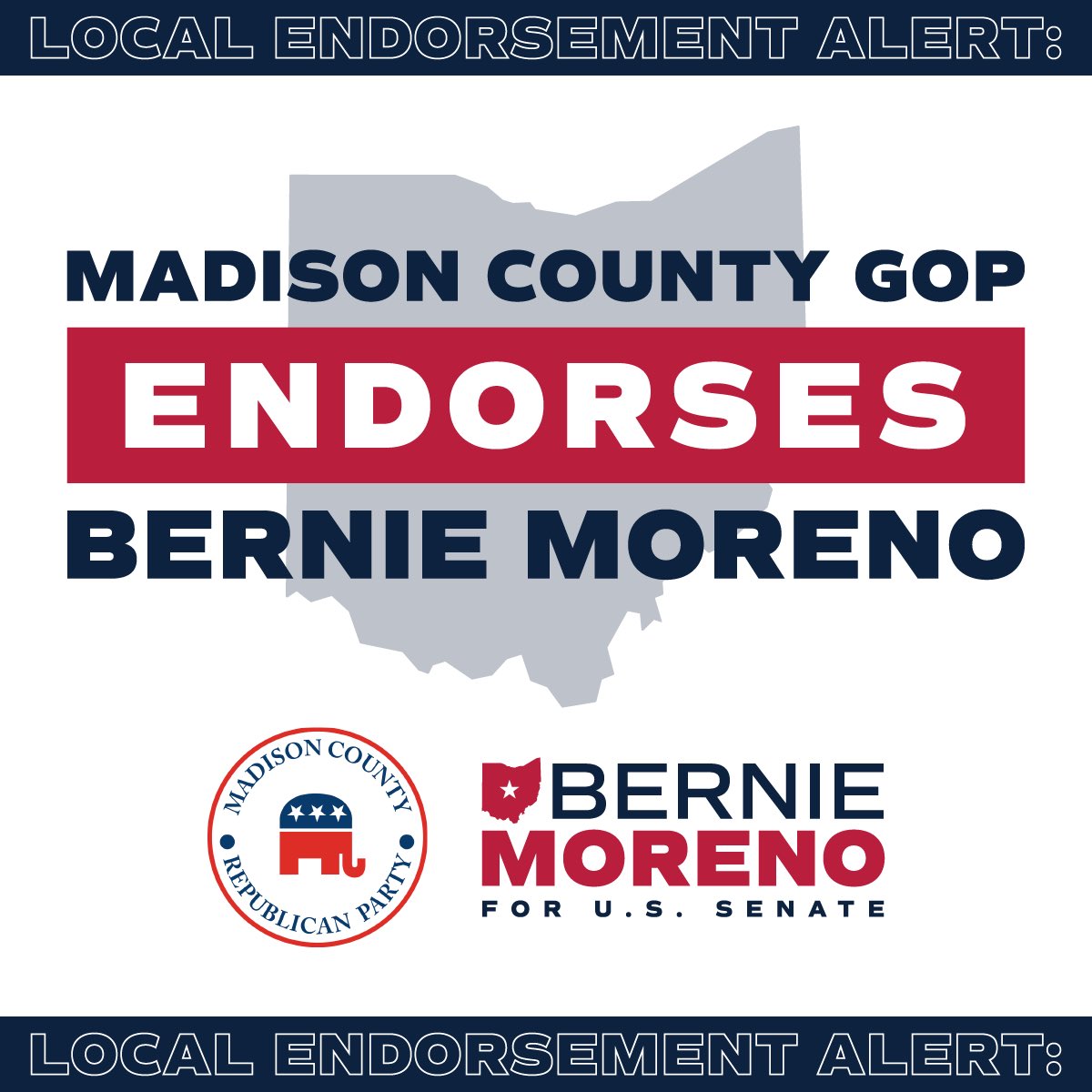Humbled and honored to have received the endorsement from the Madison County Republican Party. The message is clear: no more career politicians in DC. We change DC by changing who we send there.