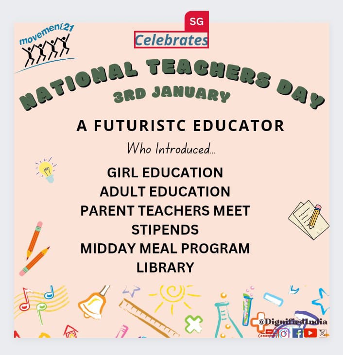 #NationalTeachersDay3Jan #SavitriBaiPhule