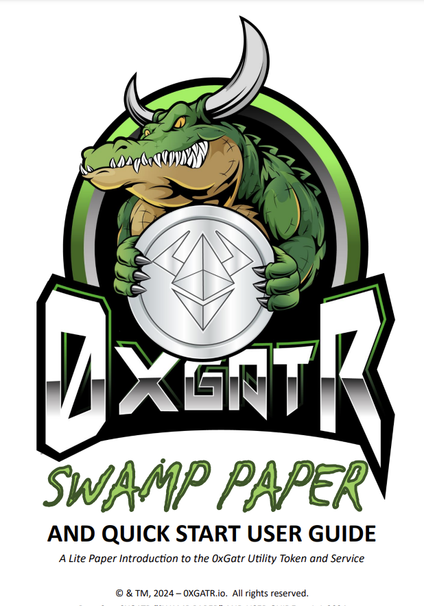 Check out our Swamp Paper and Quick Start User Guide available now at 0XGATR.io!