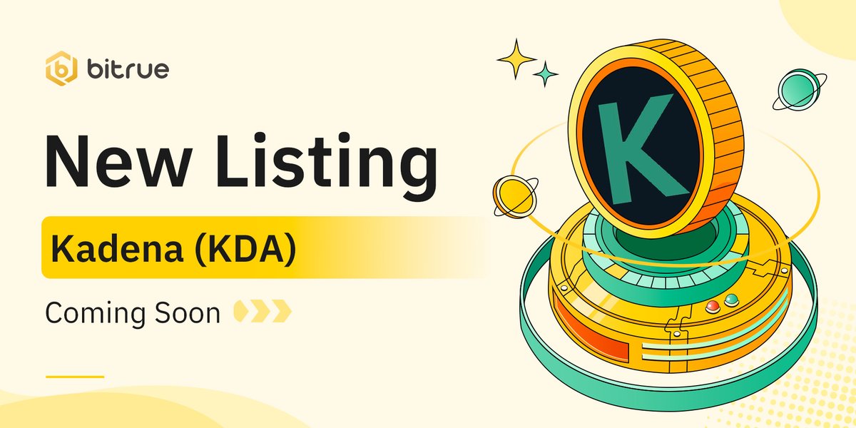 BitrueOfficial's tweet photo. 🔥 New listing $KDA is coming to #Bitrue Spot. @kadena_io

🔹 Deposit opened
🔹 KDA/USDT Trading: 10:00 UTC, 3 January

👉 Trade https://t.co/lST08lvdij

Details: https://t.co/mQoFSL9kMH https://t.co/QIWFh6vmV1