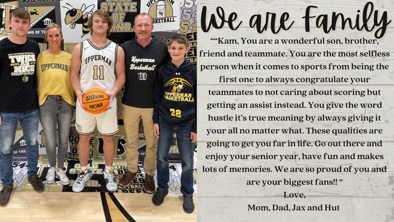 uppermanhoops's tweet image. We are Family with Senior Kameron Bush! #WeAreUpperman