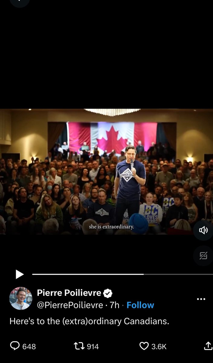 <a href="/RodKahx/">Roddy 🇨🇦</a> Seems to me PP’s message was to bring home the idea that every Canadian is or can be extraordinary. If that makes PP the worst human being in Canada, my goodness, Trudeau has really got a hold on you…