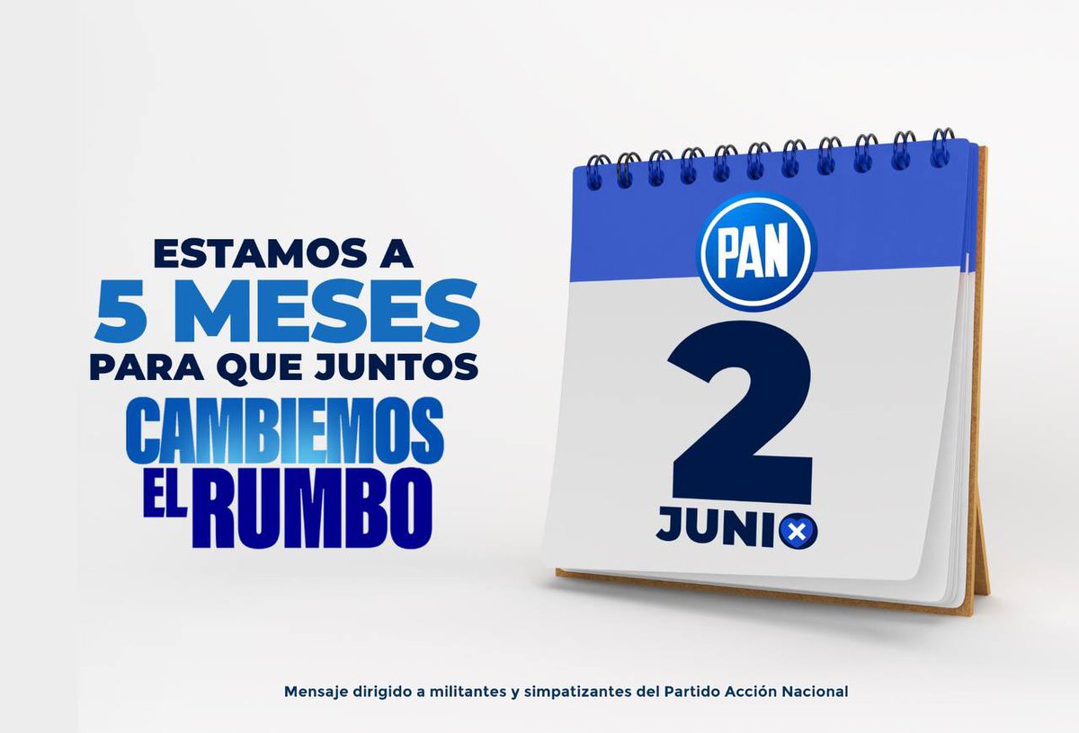 En 5 meses, podremos corregir el rumbo del país🤞🏻💙

¡Vamos juntos!
#CambiemosElRumbo