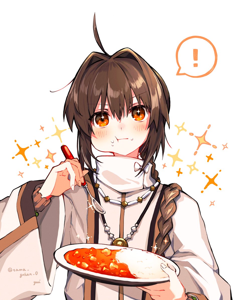 curry rice male focus curry rice spoon food solo  illustration images