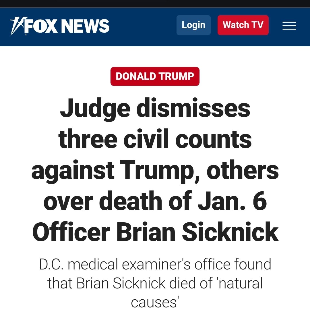 Officer #BrianSicknick

The #Democrats and loser #AdamKinzinger are the only ones saying that Trump supporters killed police officers Brian Sucknick on January 6th, 2021

We knew he died of natural causes because we look at real news, not leftist news