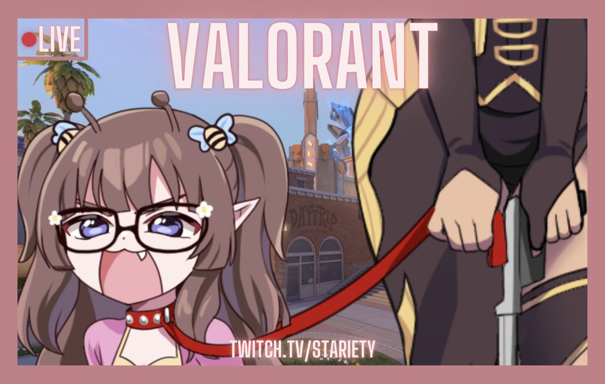 stariety's tweet photo. 🔴LIVE🔴

Drippy Gang pulling up to comp for the Goldiety push! 

Come hang with the gang as we do the things! ⭐🚀

⭐ https://t.co/ZJDR31PJlx 
🐝 https://t.co/iOp2boWhAd

#stariety #valorant #compiety #beeiety https://t.co/DK3lUIWIDu