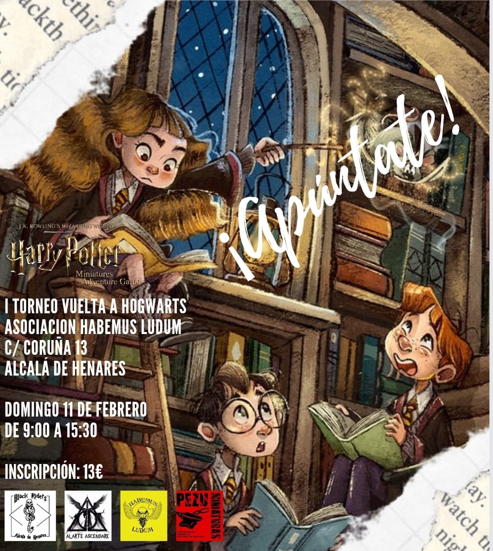 #torneoshabemusludum 
Torneo de Harry Potter miniature Game!
Domingo 11 de Febrero 
Para mas info preguntad por aquí.
#harrypotterminiaturesadventuregame #HarryPotter #habemusludum #pezuminiatures #alarteascendare #blackridersalcala <a href="/knightmodels/">Knight Models</a> #wargame #Wargaming #Warmongers