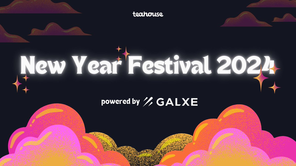 Teahouse Finance is launching its 2024 New Year Campaign on Galxe! 🎉

galxe.com/TeahouseFinanc…

Participants who complete all specific tasks will receive an exclusive New Year OAT from Teahouse Finance and the chance to earn <a href="/Galxe/">Galxe</a> New Year Points. 🎯

What’s more, participants