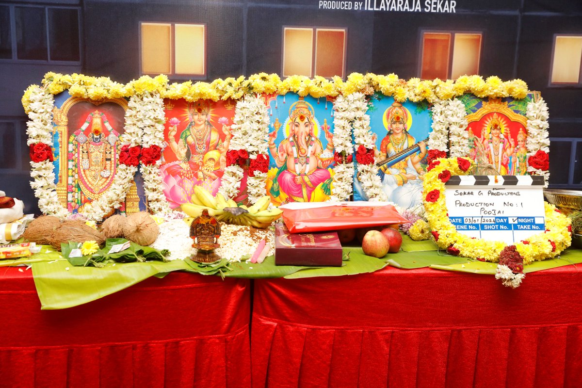 JayaTvOfficial's tweet photo. Glimpse From The #SekarGproductions #ProductionNO:1 Movie Pooja

#Sathyaraj #MSBhaskar #KovaiSarala #satchu @act_vetri #NarendranMurthy #Illayarajasekar https://t.co/nJgjOxiZ8G