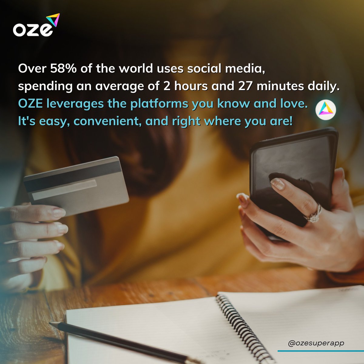 Join us on the OZE app for a shopping revolution that's all about YOU! Follow us to stay tuned for our upcoming app launch. 🎉💳
 #OZEShopping #SocialCommerce #SeamlessExperience #ShopWithFriends #OZEApp #SuperApp #OZESuperApp