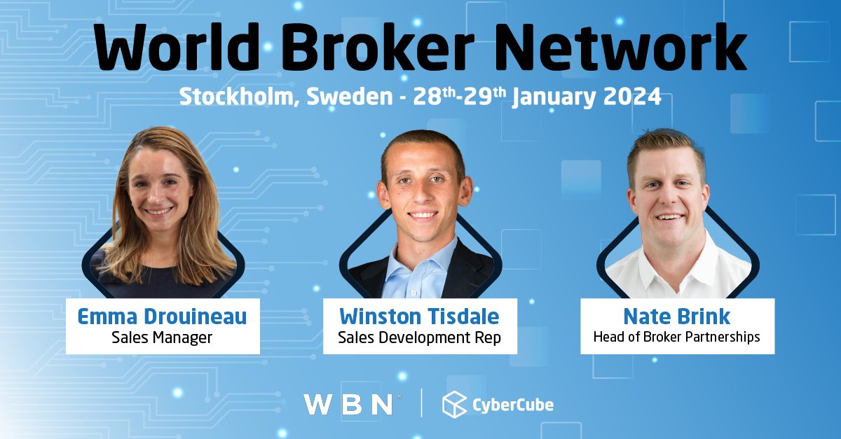 CyberCube on X: "Will you be attending the World Broker Network in ...