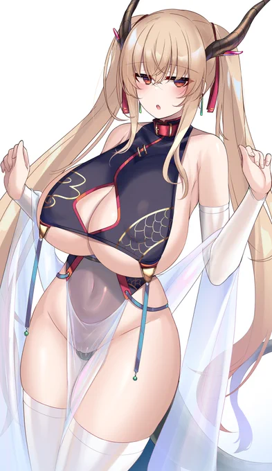 ということで辰年ツインテ首輪ちゃん薄布すき 