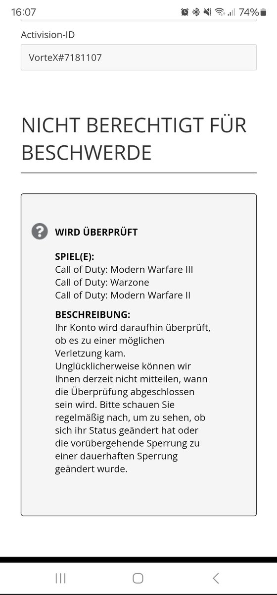 X24Vorte's tweet photo. @Activision @ATVIAssist
I have been shadow banned since 3 days now. Please check my account soon. I am not aware of any guilt. https://t.co/tPntQ0dsc6