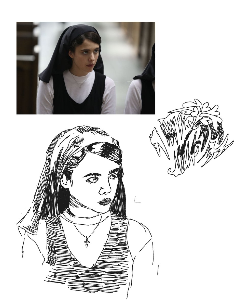 sludgepuppies's tweet photo. Felt like drawing a nun .. warming up to digital art again on MY NEW IPAD (YIPPEE!!!) https://t.co/umj2s0Te66