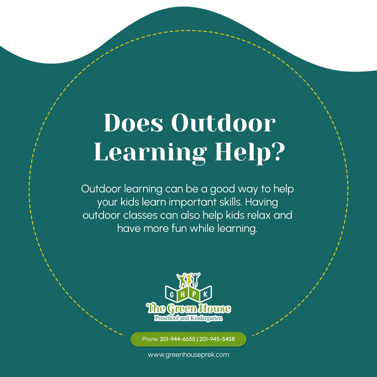 Parents and educators can explore outdoor learning to help their kids learn new skills and abilities. This is also a good way to help your children love nature and playing outside. 

#RidgefieldNJ #Childcare #ChildcareCenter