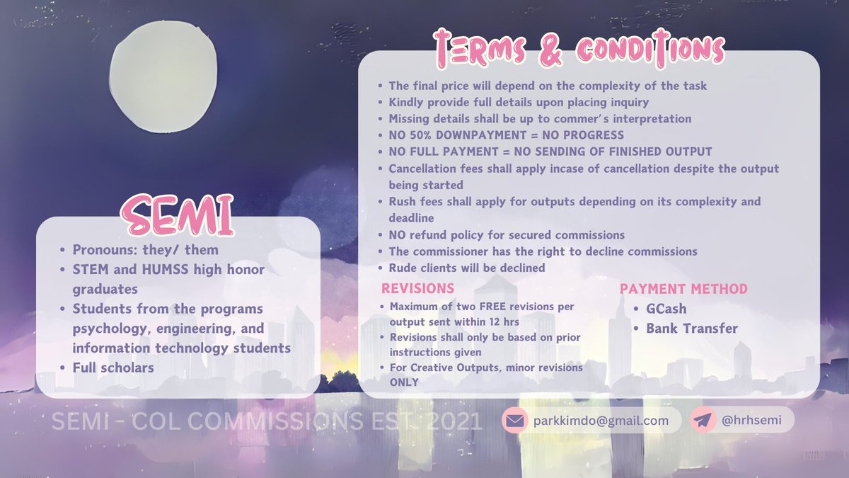 commissioner semi; dm on tg @hrhsemi! tweet media