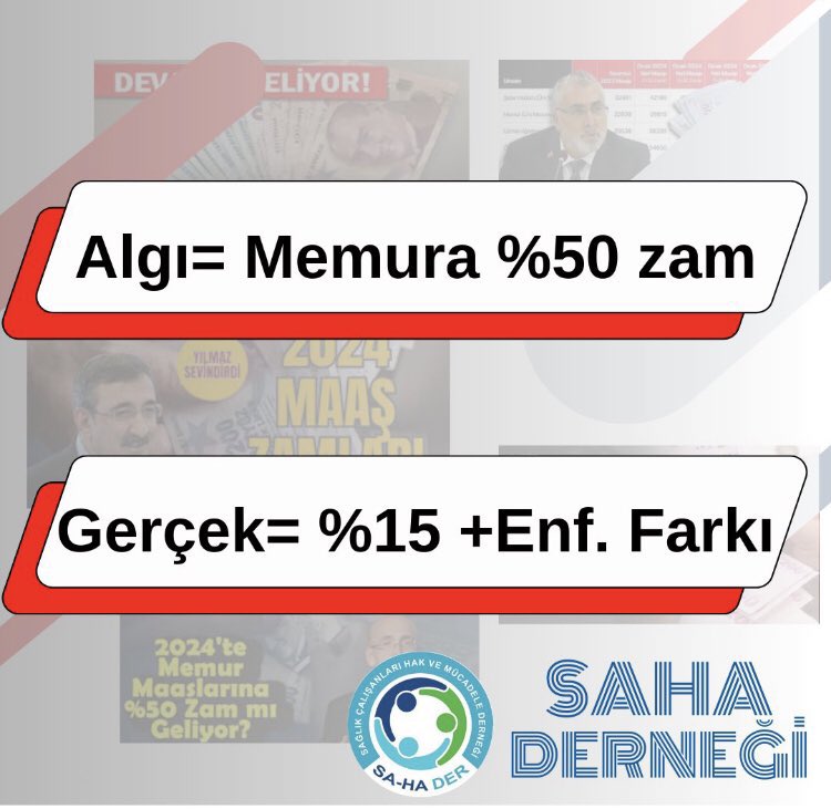 Algılar ile yönetilen bir millet  #MemuraYüzde85Zam