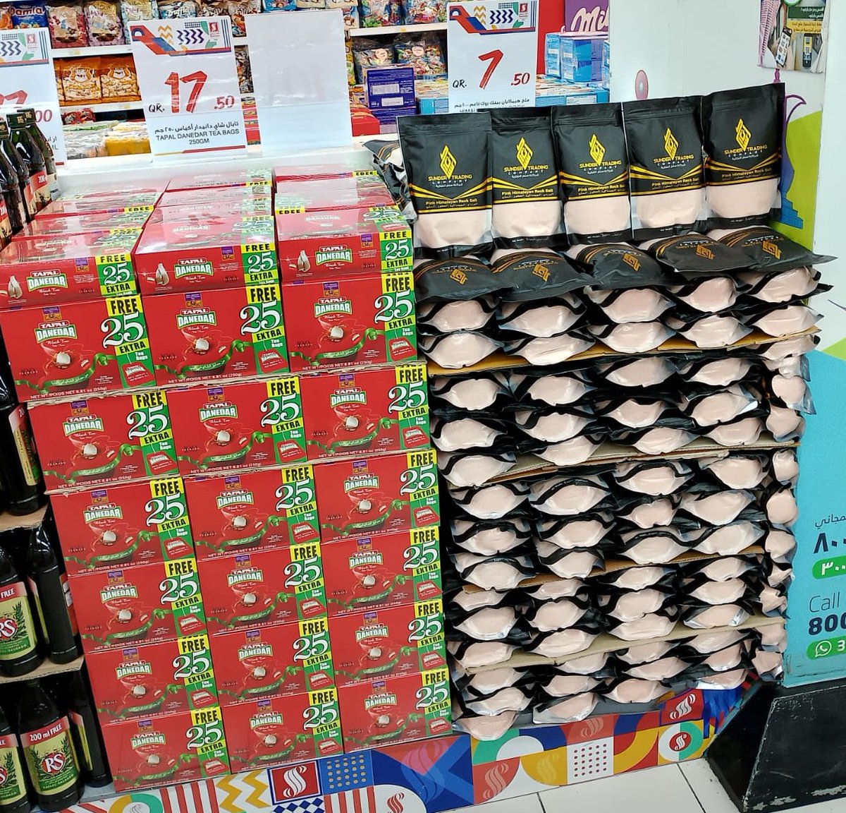 SunderCompany's tweet photo. Tapal Danedar 250 gm (Tea Bag Boxes) &amp; Sunder Pink Himalayan Salt fresh stock available at Safari Hyper (Mall), Abu Hamour.

Buy now and enjoy the premium Pakistani products in Qatar.

𝗙𝗼𝗿 𝗗𝗲𝘁𝗮𝗶𝗹𝘀, 𝗰𝗼𝗻𝘁𝗮𝗰𝘁 𝘂𝘀:

+974 6654 0305
+974 7442 3205 https://t.co/onNxBDm1wE