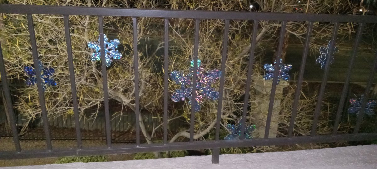 Winter's not over yet! Took down my Christmas tree today but decorated my balcony with some sparkling snowflakes. #WinterWonderland #NewYear2024 #January #decoration #cmongethappy