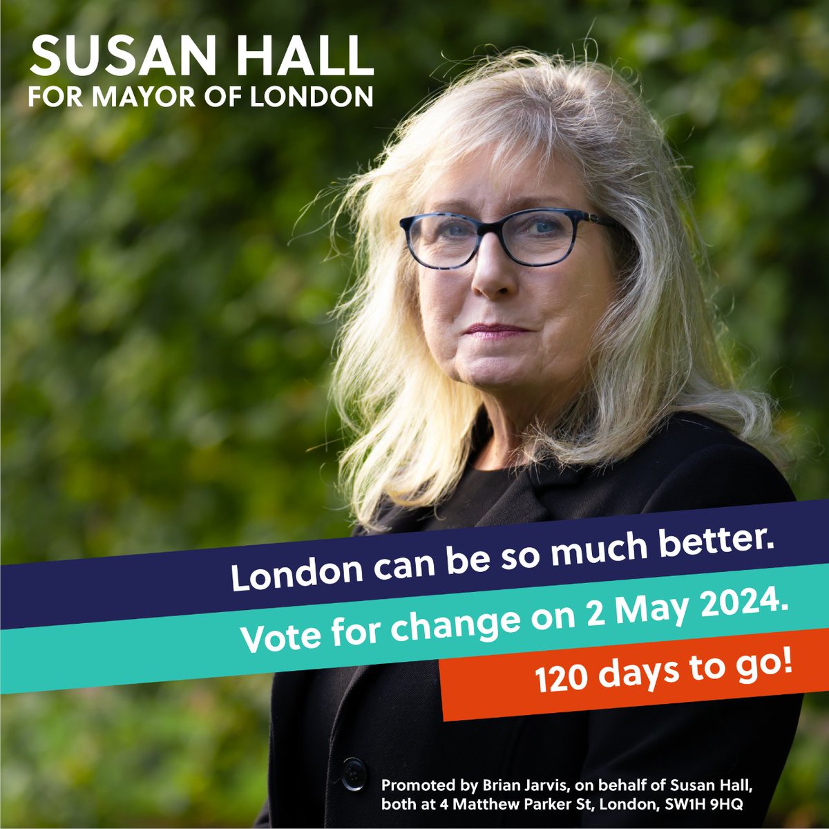 In 120 days, London decides who they want in charge for the next 4 years. Sadiq Khan has had almost 8 years to get it right and he’s failed. We don’t need 12 years of being treated as walking cash machines for a wasteful Mayor. London deserves change. susan.london/plan