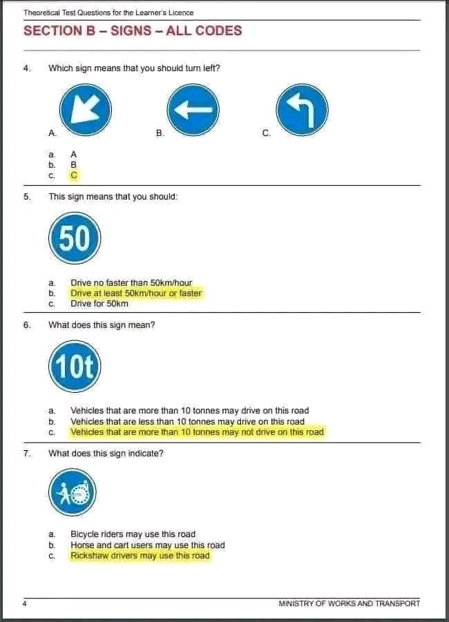NthabelengDlam3's tweet image. (NEW) 2024 LEARNERS LICENCE Questions and Answers

Please like and share and help someone start the year with obtaining their learners licence