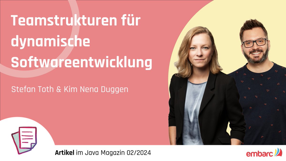 🧨 Das neue Jahr beginnt dynamisch: 📝 In der aktuellen Ausgabe des @JavaMagazins  über Soziotechnische Modelle beleuchten <a href="/st_toth/">波哥精品（2号机）</a> und <a href="/KimDuggen/">Kim Nena Duggen</a> , wie #TeamTopologies helfen, den Workflows zwischen den verschiedenen Softwareteams zu optimieren:
➡️🔗 javamagazin.de