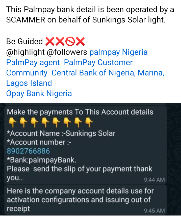 mbpdelivers's tweet photo. Good Morning,
Let's act swiftly please on the below Account.Also attached are the mobiles used
@MTNNG @AirtelNigeria @Globacom

@palmpay_ng @PalmPayCoin @cenbank @OfficialDSSNG https://t.co/UUCH7q5UCz