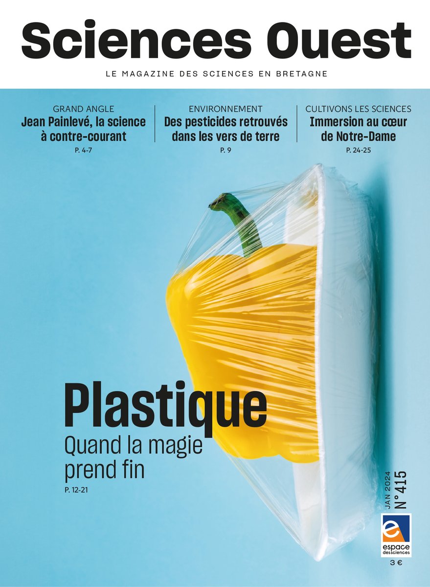 Sciences_Ouest's tweet photo. ✨ #Parution | Notre premier N° de l'année vous attend ! Au sommaire : un dossier sur le #plastique, retour sur le parcours de Jean Painlevé, rencontre avec Kaïna Privet de Scientifiques en rébellion... et bien d'autres sujets 📚
📬👉 https://t.co/RMboWb0cF0 https://t.co/6Io4cNhCJ3