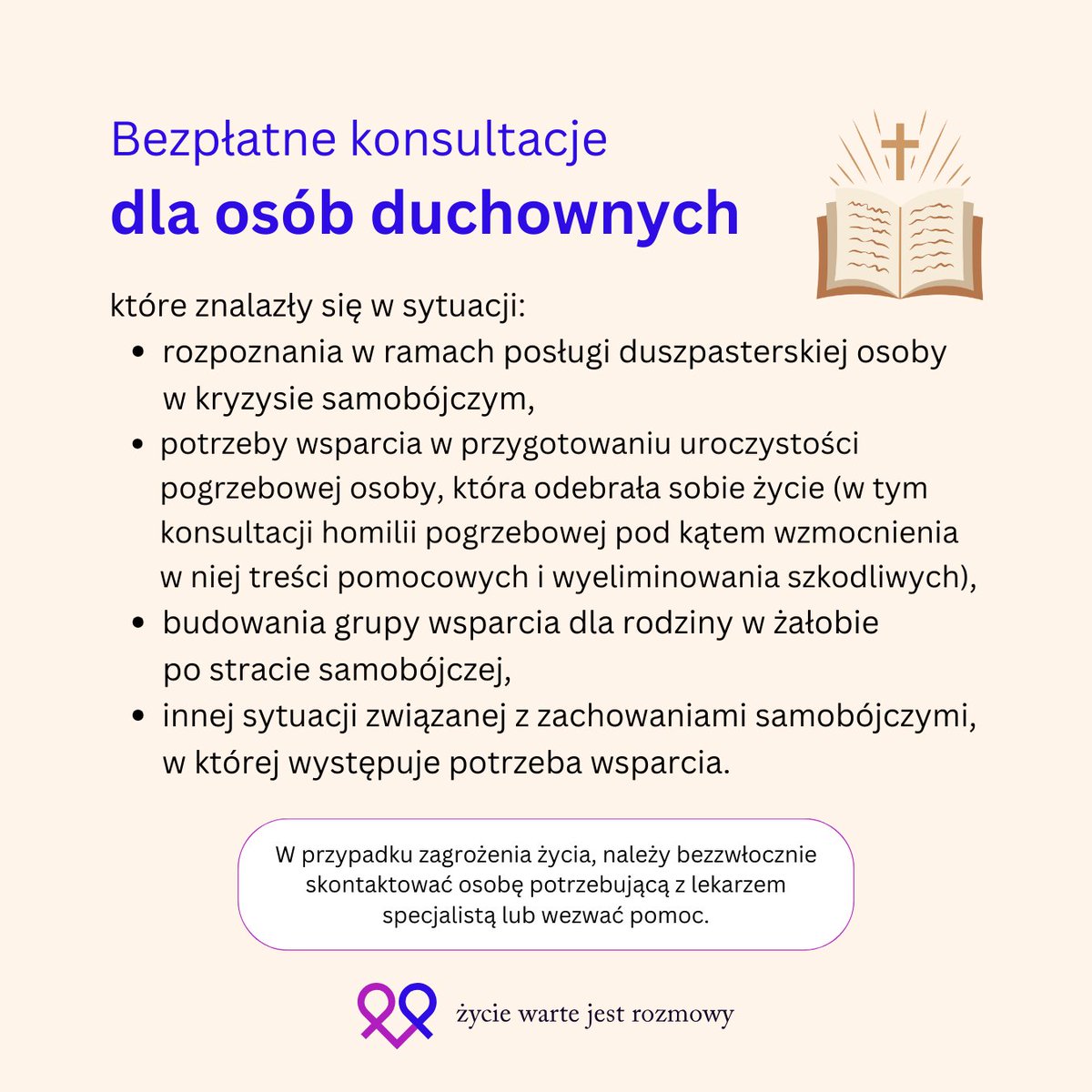 ❗️Wszystkim księżom, siostrom i braciom zakonnym przypominamy, że na naszej platformie ZWJR.pl możecie skorzystać z bezpłatnych konsultacji.
▶️ zwjr.pl/konsultacje-dl…