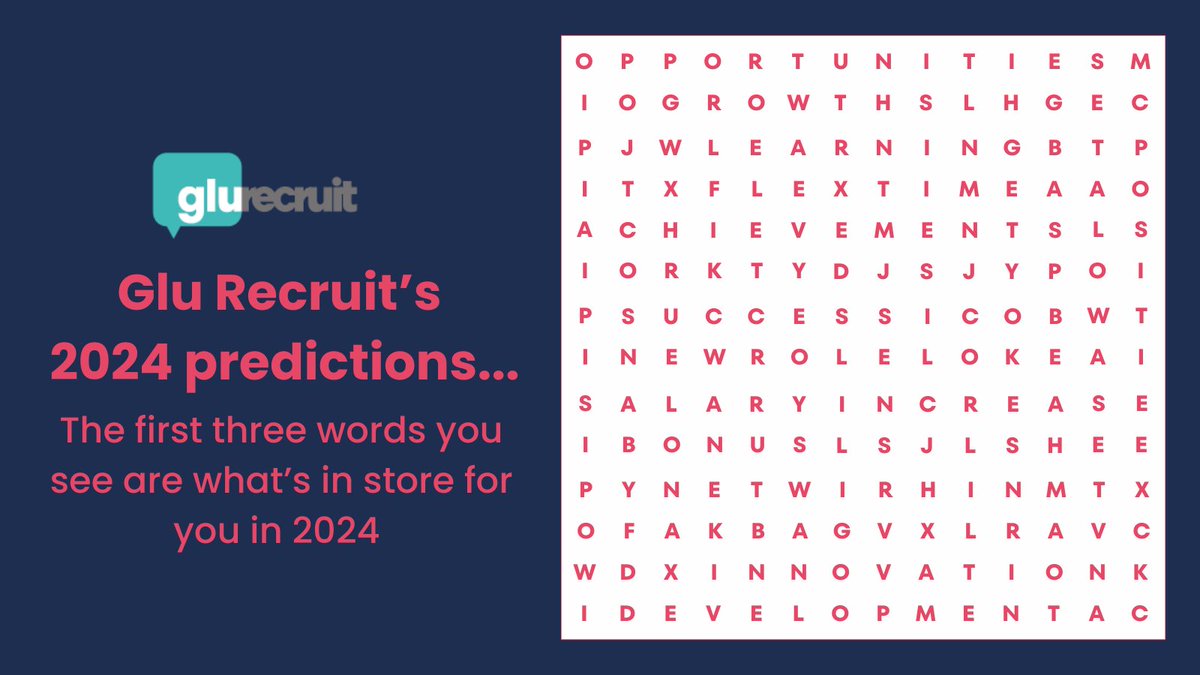 Some of you may have already written your New Year’s Resolutions; others may be relying on fate. Why not take a look at our 2024 predictions? 🔮

The first three words you see are what’s in store for you… 

Let us know! 👇
 
#newyear #2024 #jobseekers