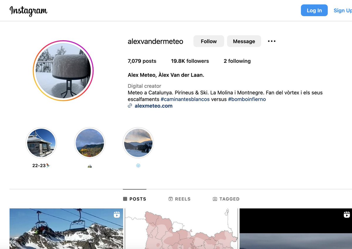 alexmegapc's tweet image. Avui  farem directe a les 21:30 via #instagram amb anàlisis de les precipitacions i neu a partir de divendres i del primer tastet #caminatesblaancos d'aquest hivern. Us deixo el meu insta per si em voleu seguir instagram.com/alexvandermeteo #meteo