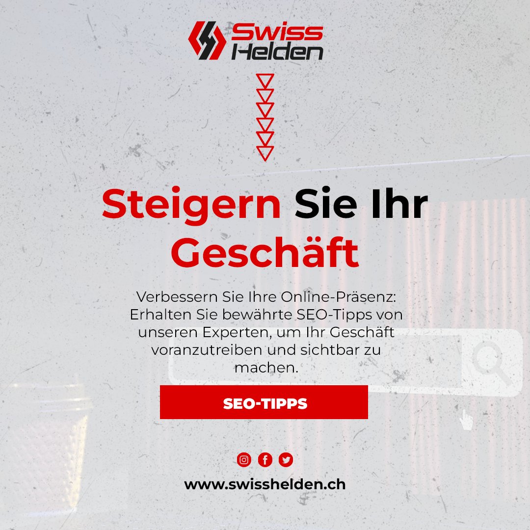 swisshelden's tweet image. Boost Your Business: SEO-Tipps von Experten&quot;

Tauchen Sie ein in die Welt des digitalen Wachstums mit unseren Experten-Tipps für Suchmaschinenoptimierung (SEO).  

📞: 079 921 11 14
🌐: swisshelden.ch

#SEOstrategien #Webseitenoptimierung #KeywordOptimierung