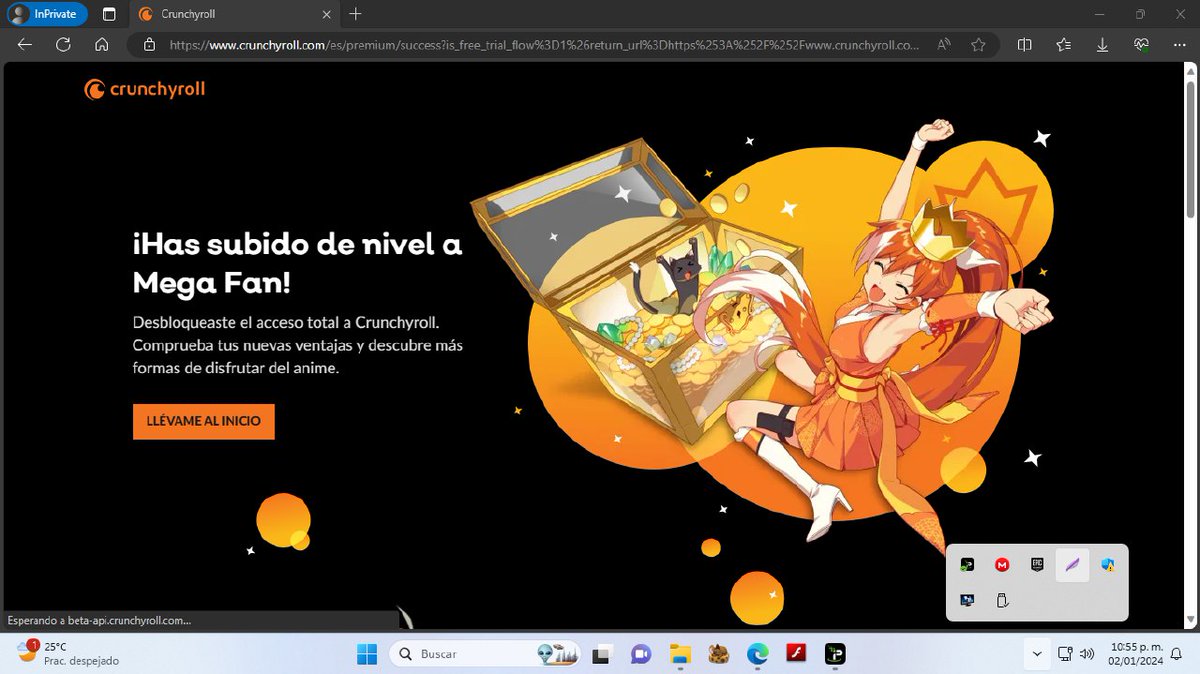 ———   🐭   ִ  ————

    •   Crunchyroll 14 días Mega Fan
 
————꒰🌴 ᰍ  —————
• Fav + Rt + Menciona
=