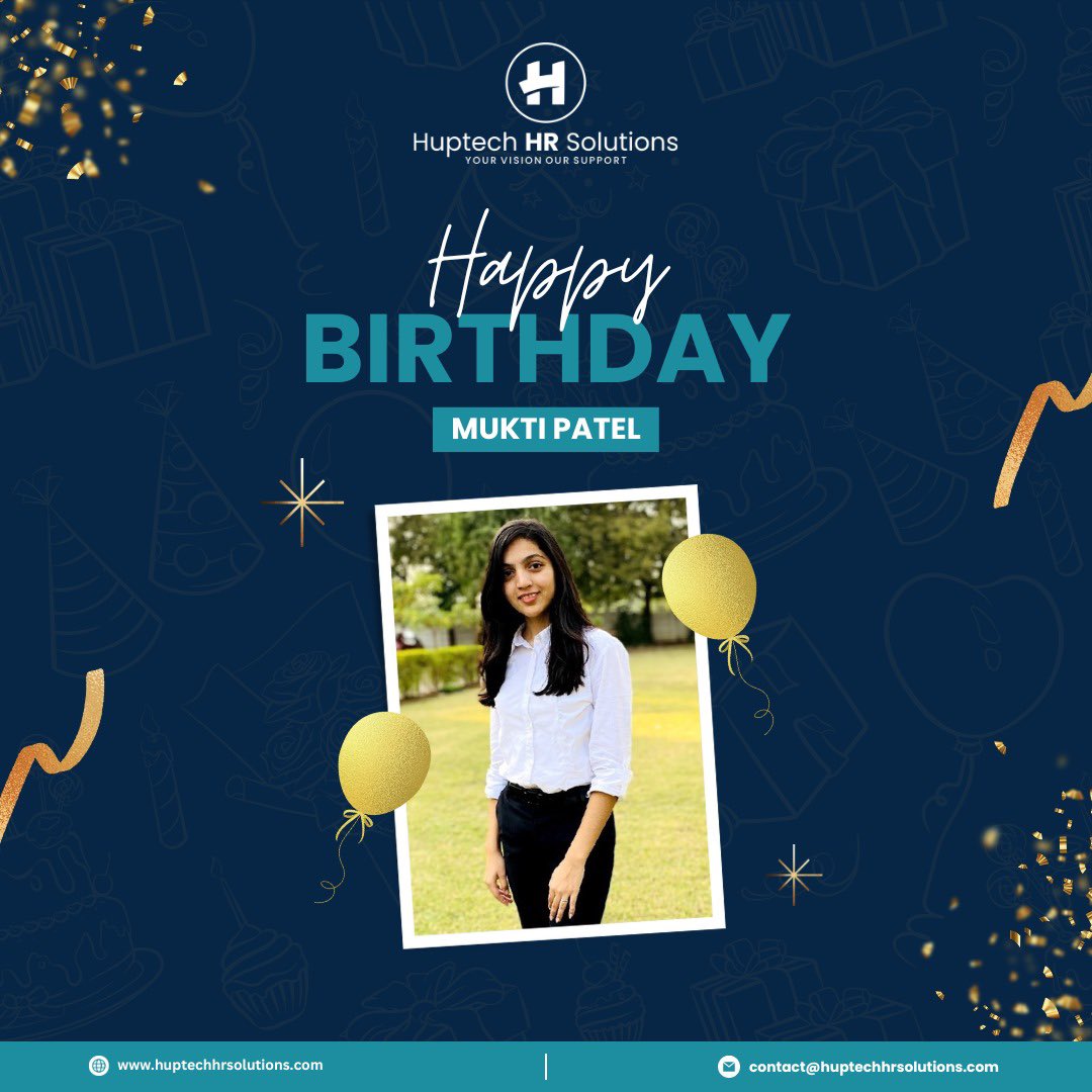 huptechhr's tweet photo. 🎉 Celebrating a Special Day! 🎂Happy Birthday to our incredible team member, Mukti Patel! 🎊 Here's to another fantastic year of growth together! 🥳🎈 #huptechhrsolutions #hhs #EmployeeBirthday #CelebrationTime #TeamSpirit https://t.co/Y7TWvnLUkO