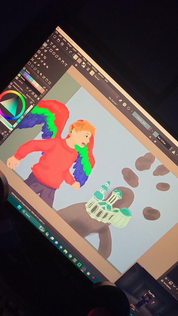Working of something, stay tuned (wip tuesday) #Hermitcraftfanart #WIP #grianfanart #season9 #birb  #art #drawing #digitalart