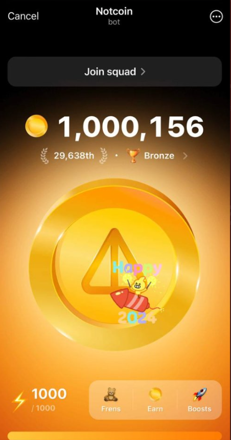 TaichinhVN1's tweet photo. Anh em qua kênh mình để đọc tin tức, vậy vừa đọc tin vừa đào coin free ngay trên điện thoại thì sao? Lên cho anh em một dự án đến từ @ton_blockchain vừa mở chiến dịch cho anh em có thể đào coin 

Anh em chỉ cần vào link mình để dưới phần comment và ấn vào chơi. mỗi lượt click vào đồng xu vàng giữa màn hình anh em sẽ nhận được 1 Notcoin

Mẹo chơi: Mới vào game anh em vào làm các nhiệm vụ và nâng cấp các chỉ số để đào nhanh hơn và đồng thời  tải auto click để nó click tự động nếu không muốn liệt tay