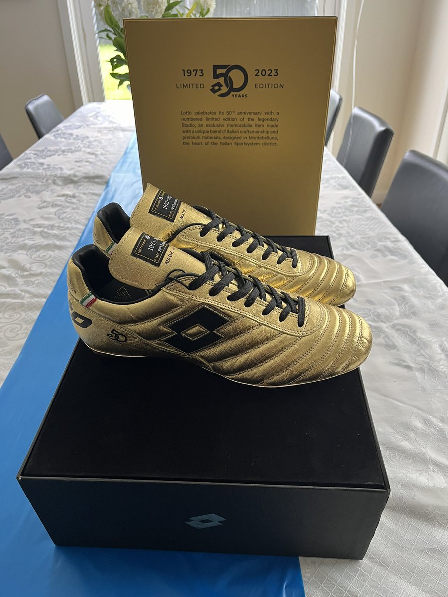 Thank you everyone at <a href="/lottosport/">Lotto Sport</a> Great to be part of the family. Congratulations on 50 years of quality #stadio #gold