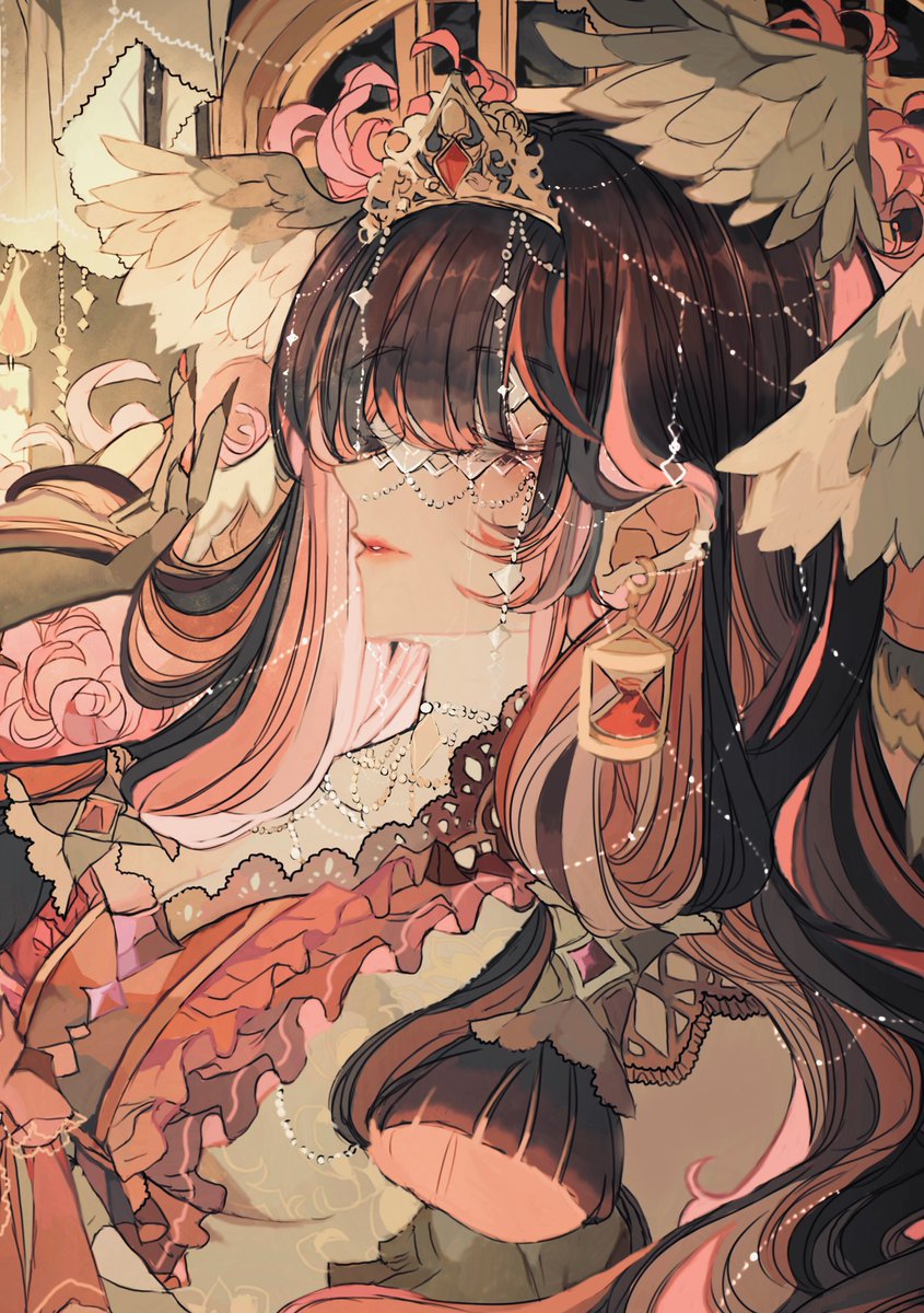 Sleeping Beauty . oh my dear angel, will u wake up if i give u a kiss? . Columbina as sleeping beauty, preview of my piece in @mythicalteyvat zine ❤️🫶🏻 . #GenshinImpact #columbina #damselette #Fatui #Genshinfanart #genshin #genshinimpactfanart