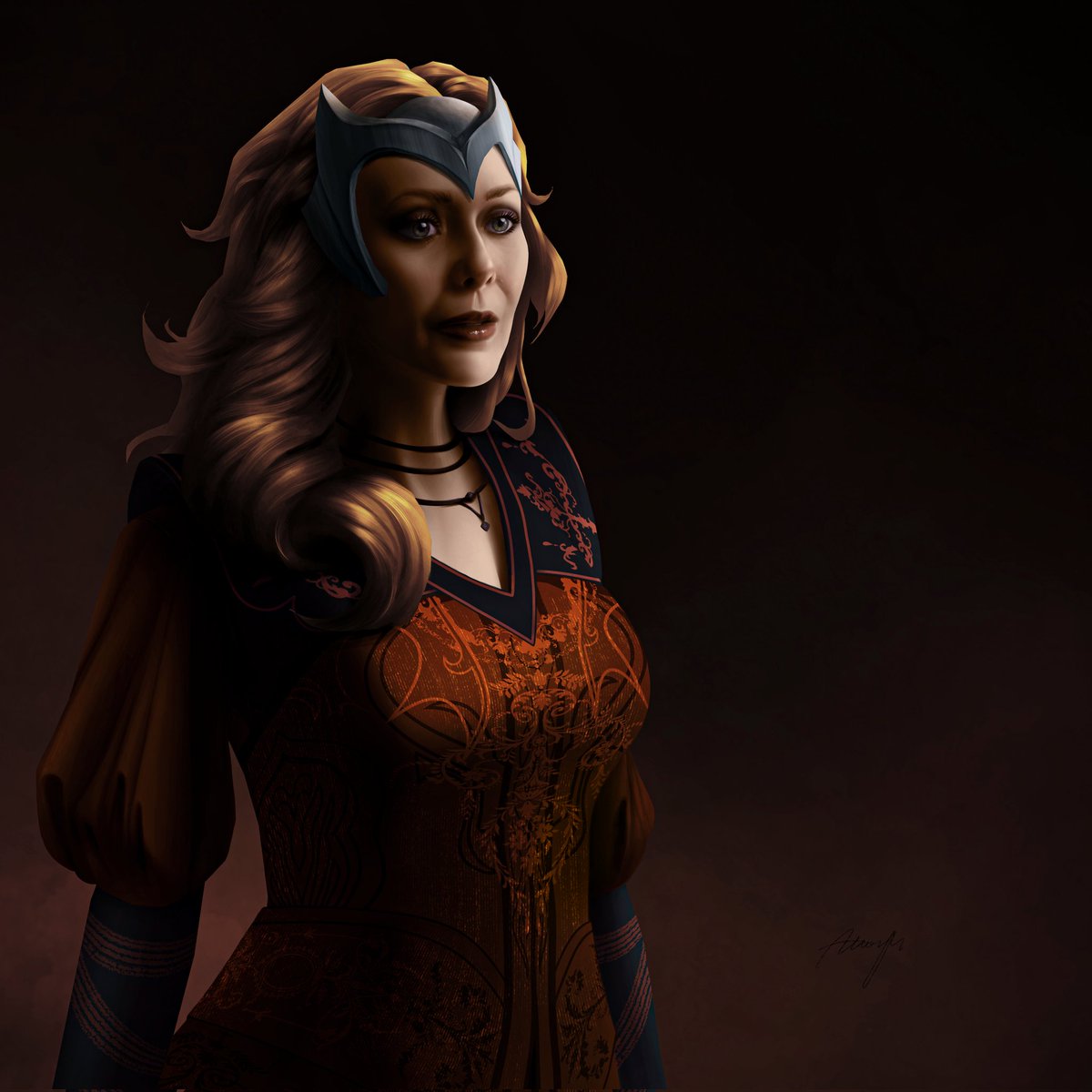 Alex_MoShiyue's tweet photo. I draw the look of Wanda Maximoff (Wanda Merlin) from WHAT IF! Do u like it?

#ScarletWitch #MarvelStudios #Wandamaximoff #WhatIfS2 #Avengers #Marvelcinemauniverse #ElizabethOlsen #Procreate #Doctorstrangeinthemultiverseofmadness https://t.co/KzwIJ2itED