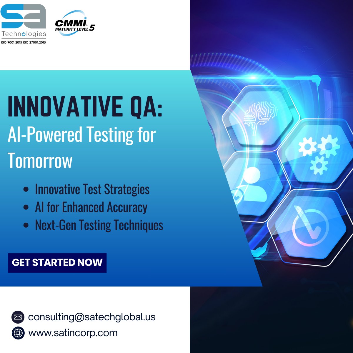 SatechGlobal's tweet image. Experience the Innovation of Tomorrow with Our AI-powered QA Services!
Visit: lnkd.in/eE3McED9
#InnovativeQA #AIPoweredTesting #NextGenTech #AccuracyEnhancement #SATechTrends
#satincorp #SAT